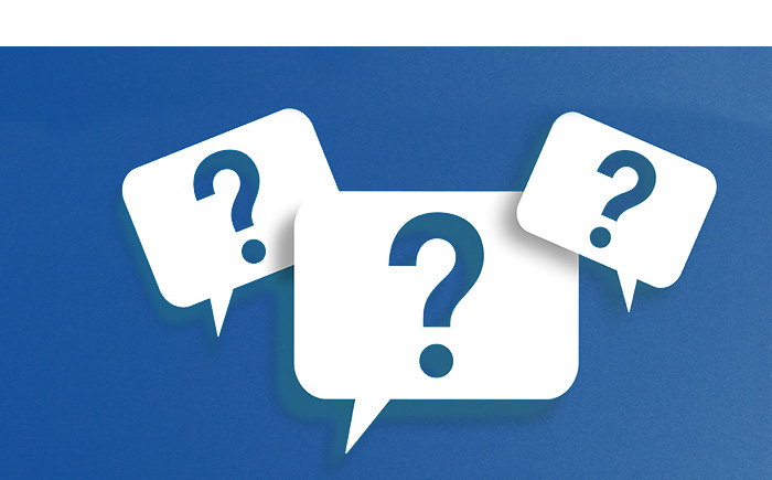 Grafik mit Fragezeichen - zur FAQ-Datenbank